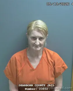 Mugshot of CYNTHIA JO SPAULDING booked in Dearborn County, Indiana on May 13, 2026