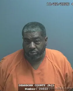 Mugshot of Eric Terrell Green booked in Dearborn County, Indiana on October 22, 2026