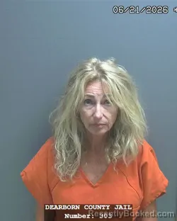 Mugshot of ANNETTE M HALL booked in Dearborn County, Indiana on June 21, 2026