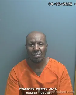 Mugshot of LORENZO DEANDRE PRICE booked in Dearborn County, Indiana on April 3, 2026