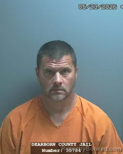 Mugshot of JOSEPH BRIAN BARLION booked in Dearborn County, Indiana on May 23, 2026