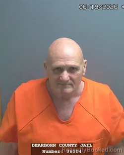 Mugshot of JASON HERBERT ARNOLDY booked in Dearborn County, Indiana on June 19, 2026
