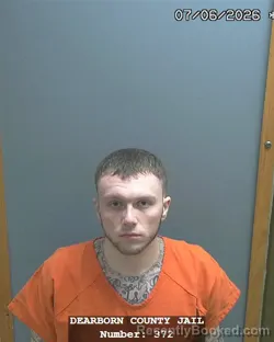 Mugshot of ANDREW RYAN DILTS booked in Dearborn County, Indiana on July 6, 2026