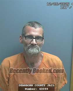 Booking photo from Dearborn County, Indiana