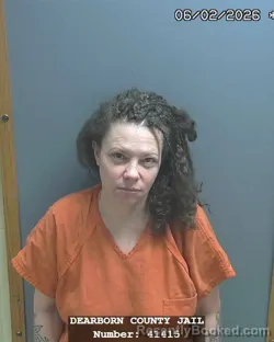 Mugshot of NICOLE DANIELLE HAYES booked in Dearborn County, Indiana on June 1, 2026