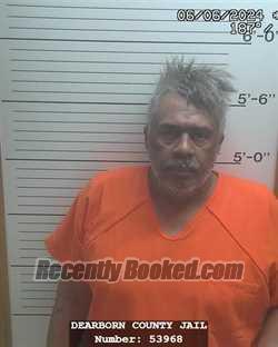 Booking photo from Dearborn County, Indiana