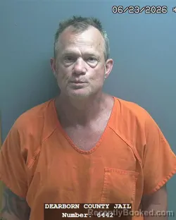 Mugshot of WILLIAM TODD GRAY booked in Dearborn County, Indiana on June 22, 2026
