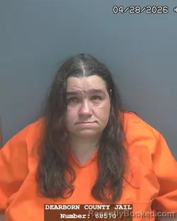 Mugshot of JASMINE NICOLE HOUNCHELL booked in Dearborn County, Indiana on April 28, 2026