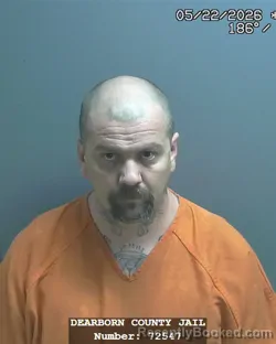 Mugshot of BRADY LEE LEWIS booked in Dearborn County, Indiana on May 22, 2026