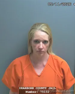 Mugshot of JESSICA ALBERTA FINKE booked in Dearborn County, Indiana on May 11, 2026
