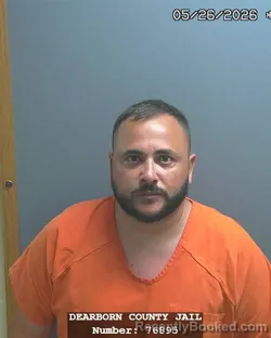 Mugshot of JASON ROBERT RUDOLPH booked in Dearborn County, Indiana on May 26, 2026