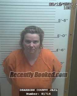 Booking photo from Dearborn County, Indiana