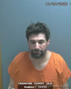 Mugshot of Craig Joseph Smith booked in Dearborn County, Indiana on October 25, 2026