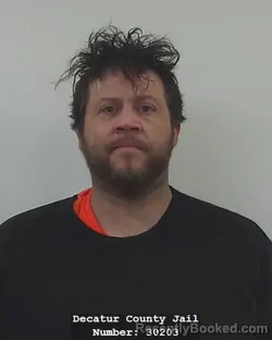 Mugshot of Justin David Greaves booked in Decatur County, Indiana on October 23, 2026