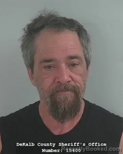 Mugshot of James David Vanhoozer booked in DeKalb County, Indiana on August 6, 2026