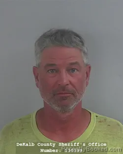 Mugshot of Alan J Johnson booked in DeKalb County, Indiana on April 21, 2026