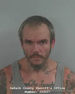 Mugshot of Justin Harold Egner booked in DeKalb County, Indiana on April 23, 2026