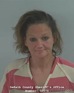Mugshot of Amber Marie Perrin booked in DeKalb County, Indiana on May 2, 2026
