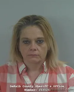 Mugshot of Melissa Kay Kester booked in DeKalb County, Indiana on May 14, 2026