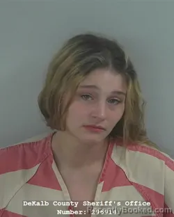 Mugshot of Gabrielle Marie Morris booked in DeKalb County, Indiana on August 23, 2026