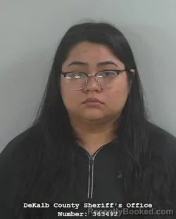 Mugshot of Ashley Isabel Alvarado Vasquez booked in DeKalb County, Indiana on September 14, 2026