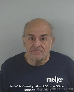 Mugshot of George J Nicolopoulos booked in DeKalb County, Indiana on September 14, 2026