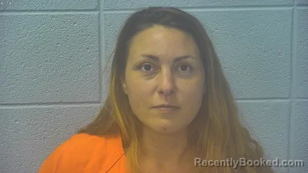 Mugshot of Andrea Marie Himsel booked in Dubois County, Indiana on July 27, 2026