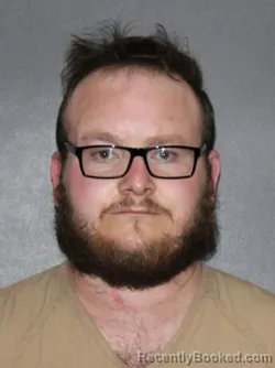 Mugshot of Garrett Wade Noblitt booked in Elkhart County, Indiana on March 9, 2026