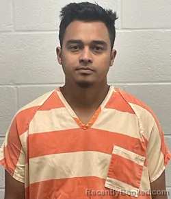 Mugshot of Brayan Contreras Najera booked in Fulton County, Indiana on August 11, 2026