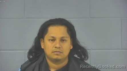 Mugshot of DANIEL ERNESTO MORAN AQUINO booked in Hancock County, Indiana on April 27, 2026