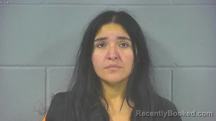 Mugshot of Natalia Alejandra Gallegos booked in Hancock County, Indiana on October 14, 2026