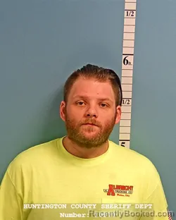 Mugshot of Zachary Eugene Keplinger booked in Huntington County, Indiana on September 12, 2026