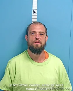 Mugshot of Austin Edward Raymond Newsome booked in Huntington County, Indiana on September 29, 2026