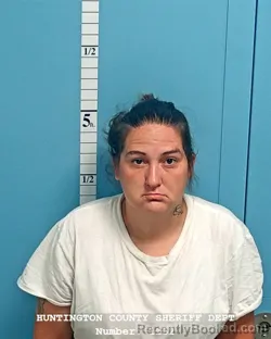 Mugshot of JESSICA NICOLE WELKER booked in Huntington County, Indiana on July 3, 2026