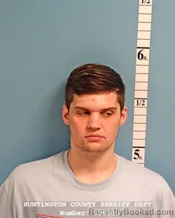 Mugshot of KALEB DAVID FLUKE booked in Huntington County, Indiana on June 12, 2026