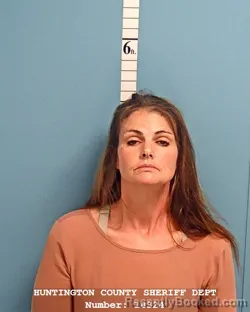 Mugshot of Cynthia Ann Reynolds booked in Huntington County, Indiana on September 15, 2026