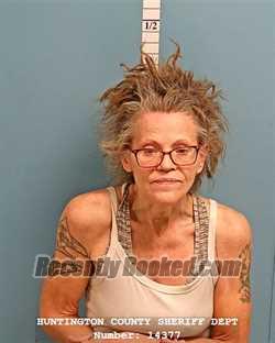 Booking photo from Huntington County, Indiana