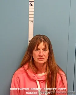 Mugshot of NANCY KAY MEHARG booked in Huntington County, Indiana on April 10, 2026