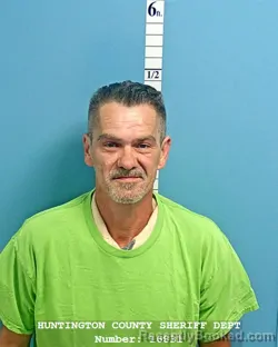 Mugshot of Rodney Curtis Martin booked in Huntington County, Indiana on August 23, 2026