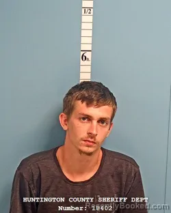 Mugshot of Gavin Michael Stanley booked in Huntington County, Indiana on September 9, 2026