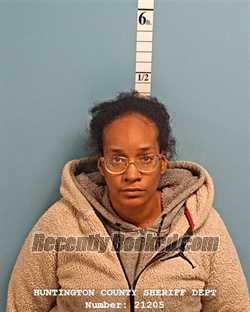 Booking photo from Huntington County, Indiana