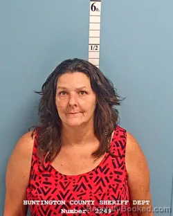 Mugshot of Shannon M Detamore booked in Huntington County, Indiana on September 4, 2026