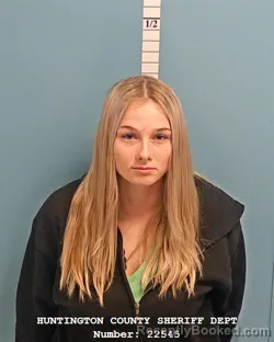 Mugshot of JAYLA LYNN KELSEY booked in Huntington County, Indiana on April 23, 2026