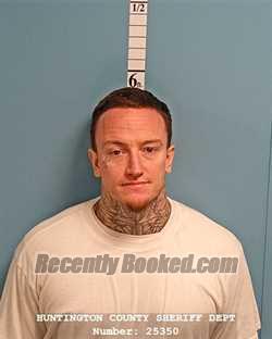 Booking photo from Huntington County, Indiana