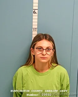 Mugshot of GRACE ARIANNA FECHNER booked in Huntington County, Indiana on May 18, 2026