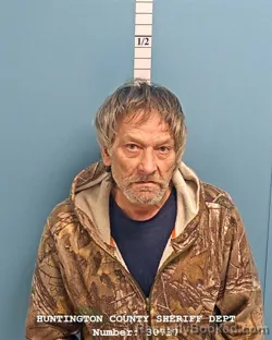 Mugshot of James Lee West booked in Huntington County, Indiana on October 23, 2026