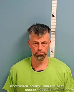 Mugshot of Jeremy Lee Solomon booked in Huntington County, Indiana on August 22, 2026
