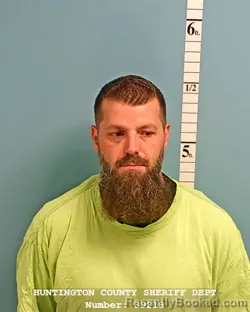 Mugshot of NATHAN ALAN WILBURN booked in Huntington County, Indiana on June 29, 2026