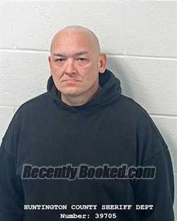 Booking photo from Huntington County, Indiana