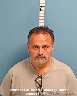 Mugshot of Scott Anthony Garrett booked in Huntington County, Indiana on August 14, 2026